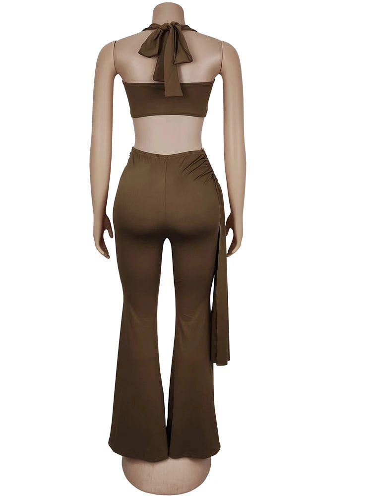Urban Twist Crop Top & Pants Set