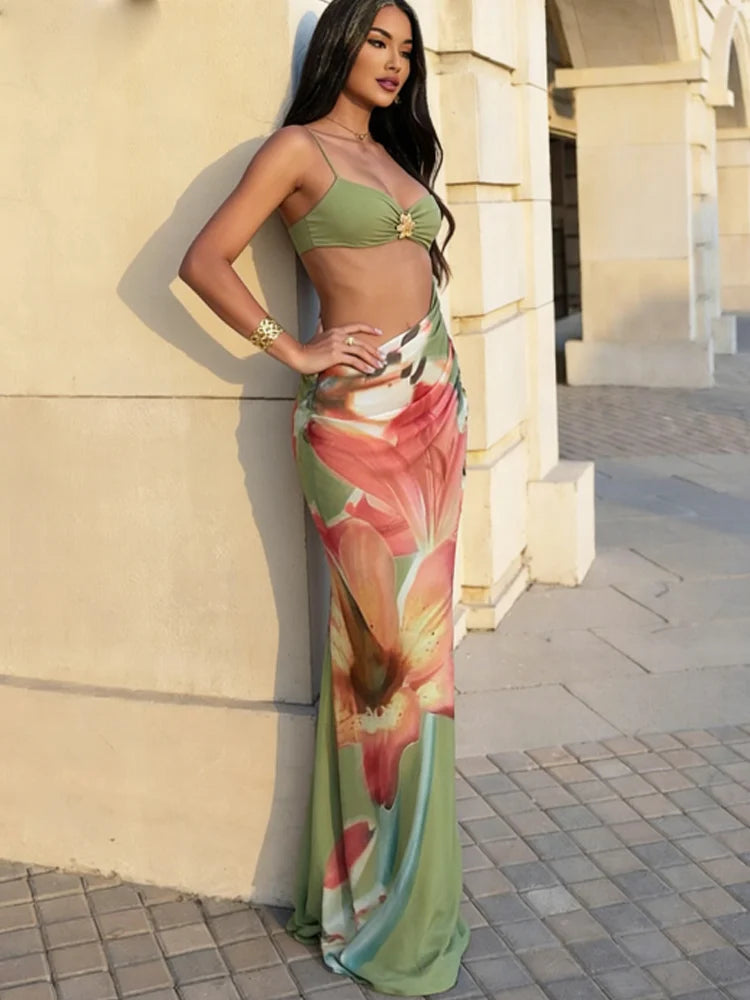 Seaside Bloom Maxi Dress