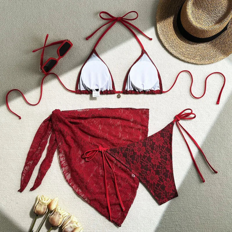 Moonlit Lace Bikini Set