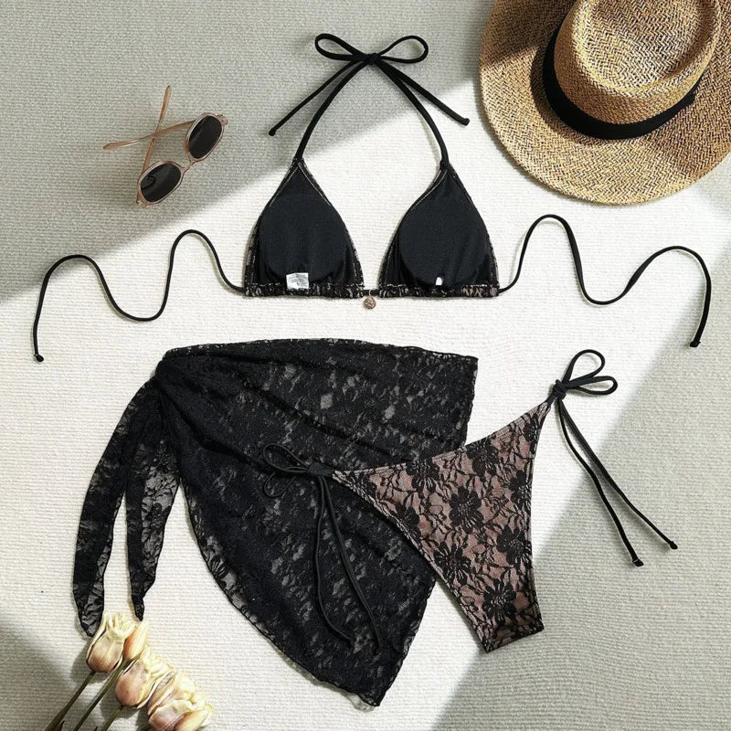 Moonlit Lace Bikini Set