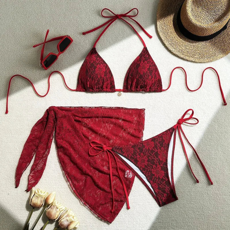 Moonlit Lace Bikini Set