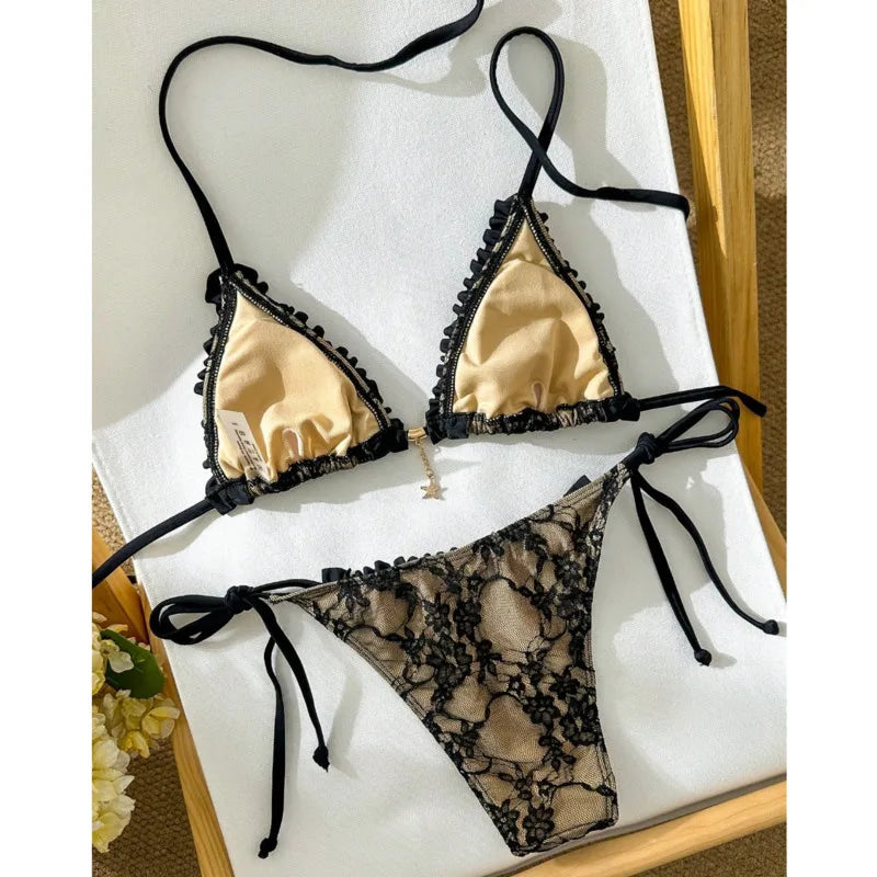 Ethereal Lace Bikini Set